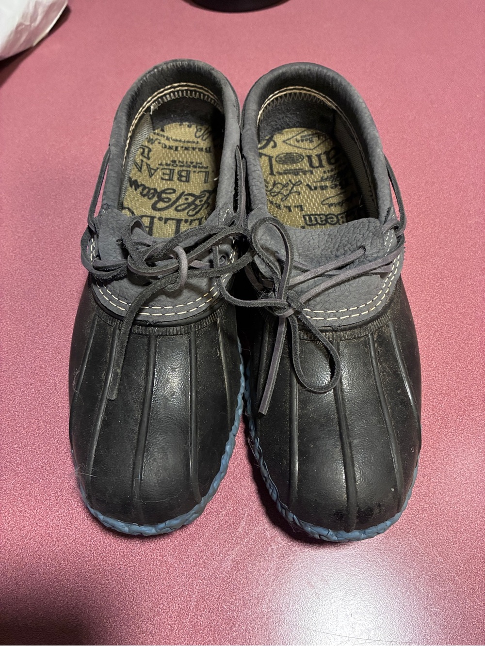 L.L. Bean Black and Gray Men's Duck Boots